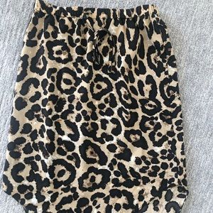 Leopard print circle hem skirt
